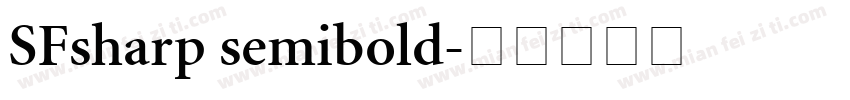 SFsharp semibold字体转换